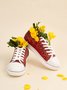 Christmas Red Shiny Lightweight Glitter Canvas Shoes