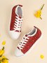 Christmas Red Shiny Lightweight Glitter Canvas Shoes
