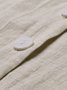 Stand Collar Linen Loose Dress With No