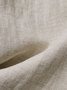 Stand Collar Linen Loose Dress With No