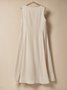 Crew Neck Loose Punk Cotton And Linen Dress
