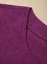 Linen Plain Crew Neck Mini Dress