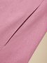 Plain Linen Cotton And Linen Loose Dress With No