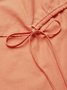 Linen Casual Plain Crew Neck linen-cotton Blouse