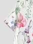 Women's Botanical Floral Design Loose Resort Dress