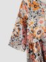 Loose Casual Floral Short Sleeve Women Dress