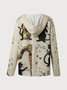 Casual Autumn Cat Hoodie Lightweight Daily Loose Polyester fibre H-Line Sweatshirts for Women