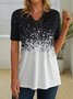 Casual Loose Ombre Short Sleeve T-Shirt