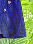Women Casual  Floral Autumn Vintage Asymmetrical Long Sleeve Tunic