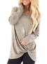 Long Sleeve Crew Neck Cotton Casual Sweater