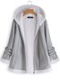 Zipper Solid Hoodie Long Sleeve Coat