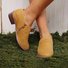 Hollow-out Low Heel Cutout Booties  Faux Suede Zipper Ankle Boots