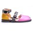 Summer Buckle Color Block Sandals Flats