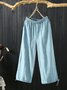 Women Linen Solid Pants