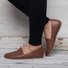 Women's Elegant Super Soft Leather Slip On Perforated Detail Loafers