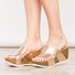 Women Fashion Style Peep Toe Slip-On Wedges Sandals