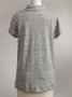 Cowl Neck Short Sleeve Casual Solid Top