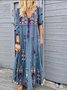 Long Sleeve Cotton-Blend Casual Dress
