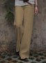 Women Plus Size Going out Casual Cotton Solid Pants