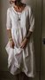 Maxi Solid 3/4 Sleeve Dress