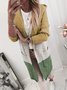 Color-Block Long Sleeve Sweaters & Cardigans