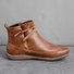 Women Casual Comfy Daily Adjustable Soft Leather Booties