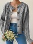 Roselinlin Women Casual Sweater Long Sleeve Vintage Sweater