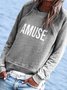 Women Spring Casual Long Sleeve Letter Top