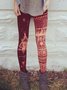 Tribal Printed Retro Leggings Stretchy Plus Size Leggings