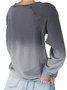 Women Ombre/tie-Dye Casual Sweatshirts