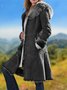 Faux Shearling Pockets Vintage Faux Suede Solid Coat
