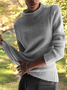 Elegant Long Sleeve Paneled Sweater