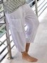 White Vintage Linen Pants