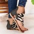 Women Plus Size Super Posh Gladiator Comfy Zipper Sandals