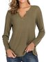 Embossed Long Sleeve Casual Shift Top
