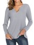 Embossed Long Sleeve Casual Shift Top