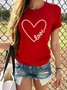 Printed Tee Modal Short Sleeve Heart T-Top