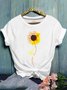 Printed Casual Crew Neck T-shirt