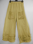 Casual Ruffled Pockets Cotton-Blend Pants