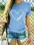 Printed Tee Modal Short Sleeve Heart T-Top