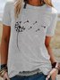Floral Crew Neck Casual Short Sleeve T-shirt