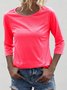 Crew Neck Simple Basic Top