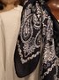 Western denim chiffon printed casual scarf