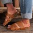 Pi Clue Artificial Leather Block Heel Slipper