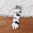 Coral fleecy socks lucky cat claw sleep socks velvet middle tube lady's socks