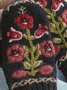 Antique flower gloves embroidered gloves