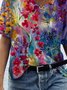 Colorful Flower Painting T-shirt T-shirt