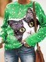 Christmas cat Sweatshirts
