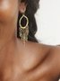 Bohemian Tassel Leaf Ethnic Style Exaggerated Earrings