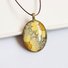 Necklace of natural dried flower of art retro chrysanthemum plant specimen necklace